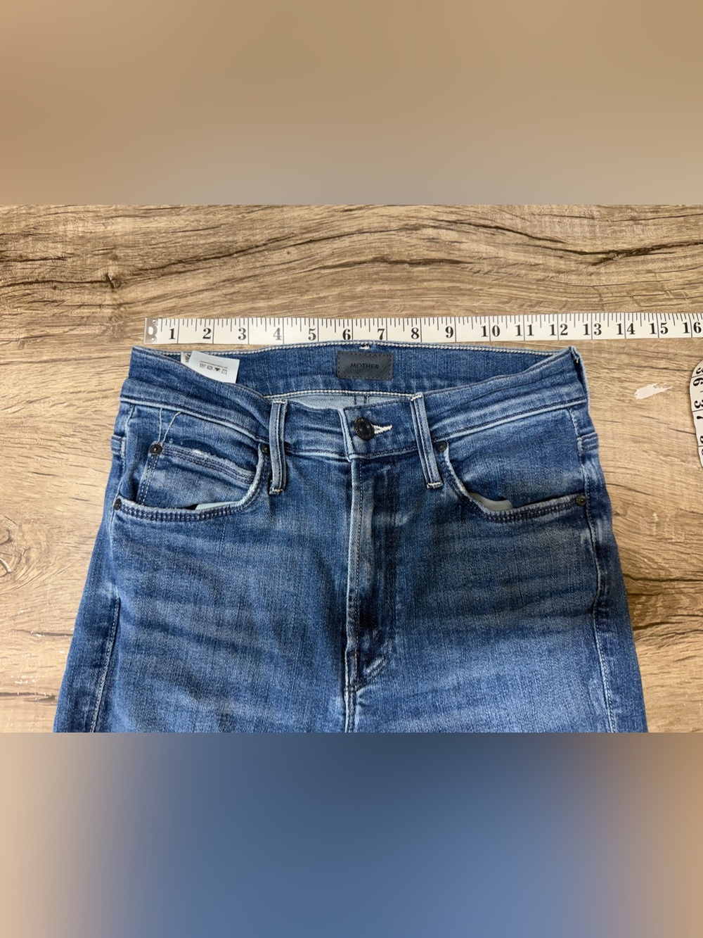 MOTHER The Mid Rise Dazzler Ankle Jeans in Wish On A Star size 24 - Picture 5 of 7